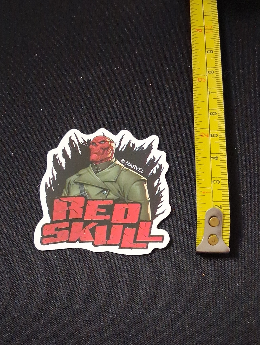 Marvel Red Skull Waterproof Sticker with Black and White Accents